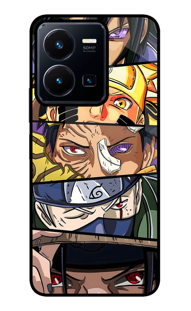Naruto Character Vivo Y35 Glass Case Back Cover by Casekaro