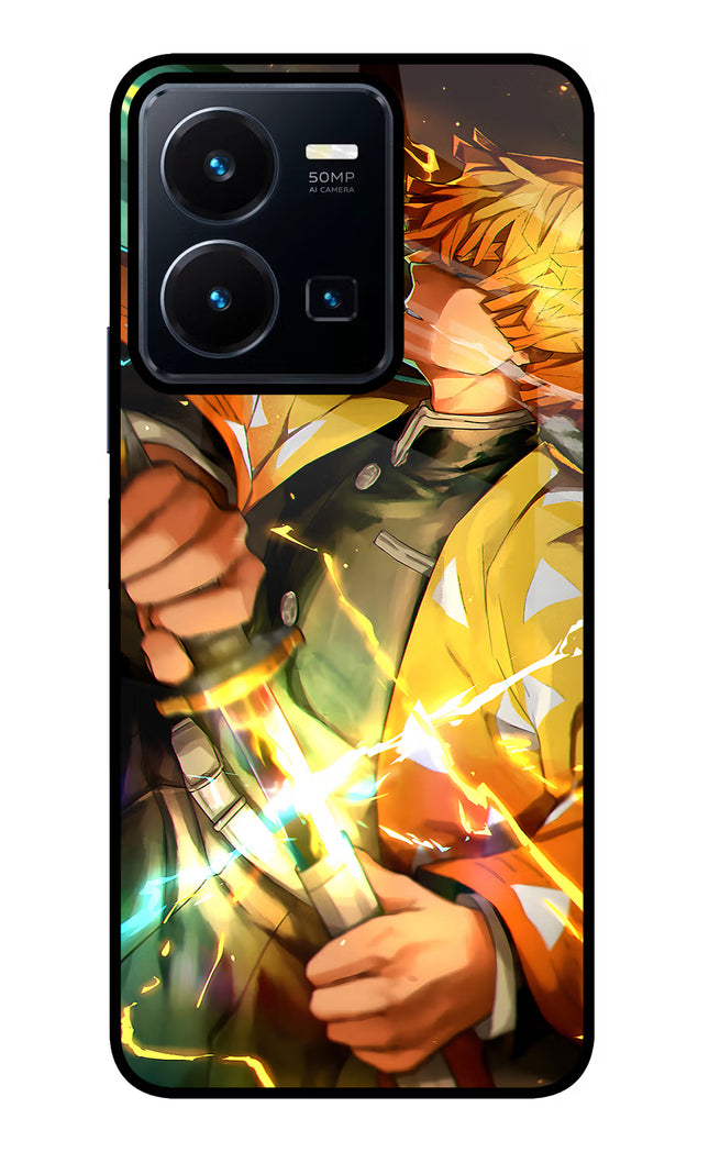 Demon Slayer Vivo Y35 Glass Case Back Cover by Casekaro