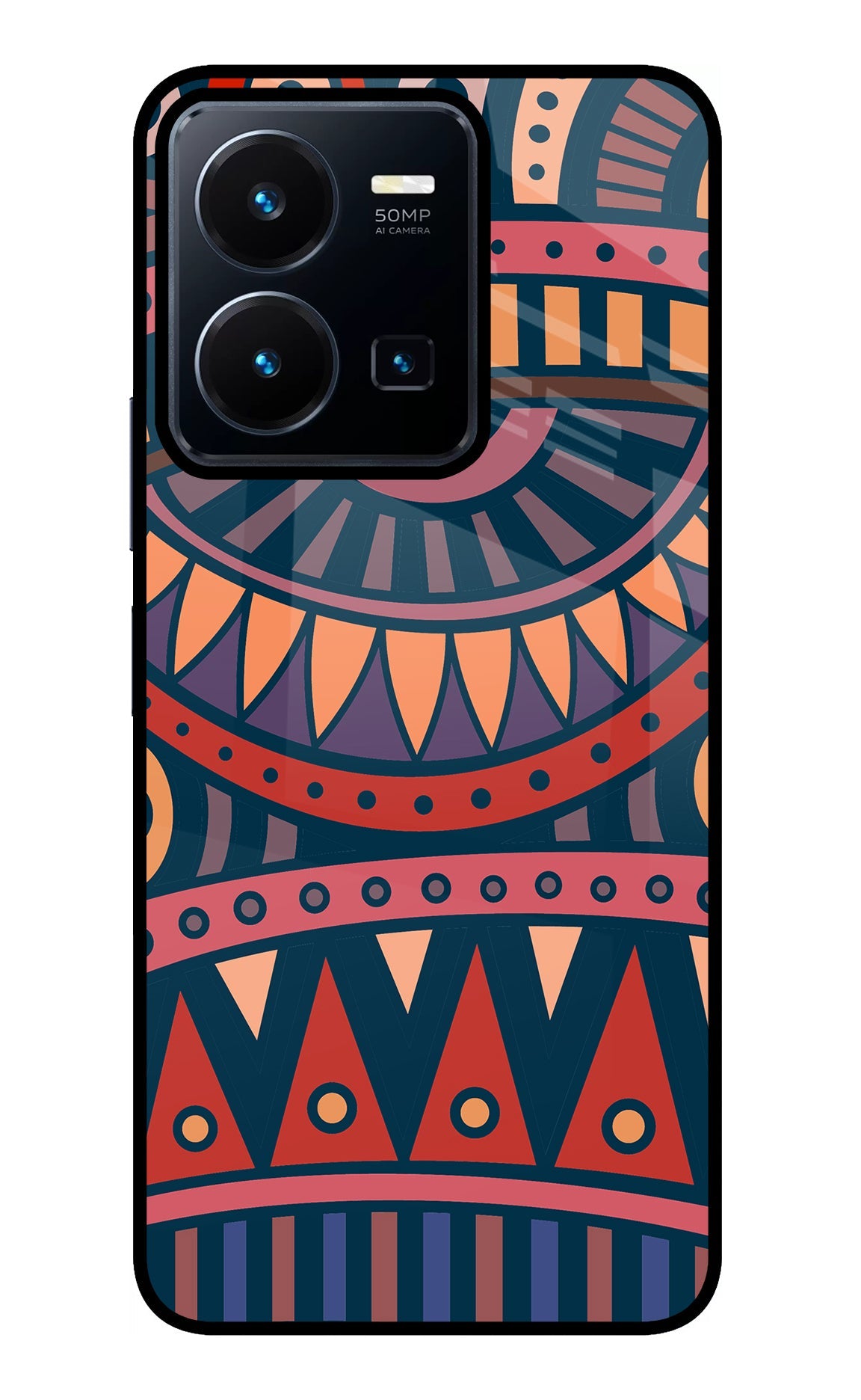 African Culture Design Vivo Y35 Glass Case