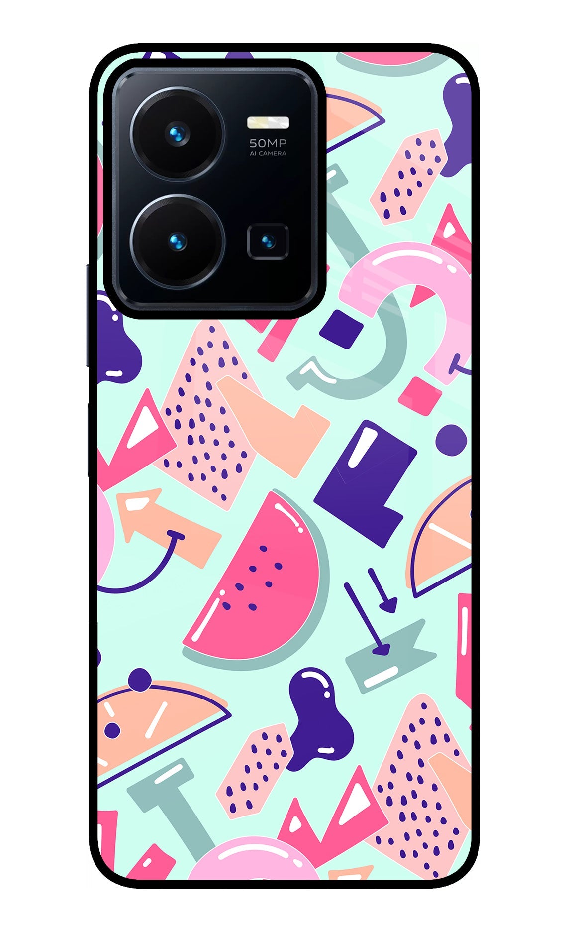 Doodle Pattern Vivo Y35 Back Cover