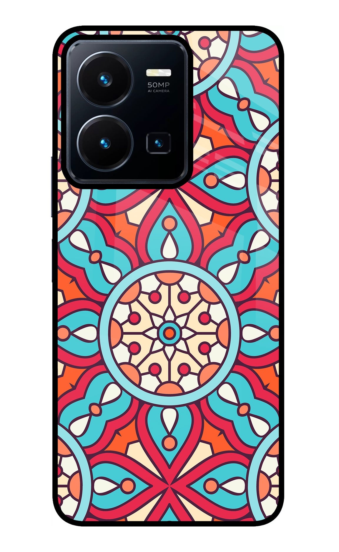 Mandala Geometric Vivo Y35 Back Cover