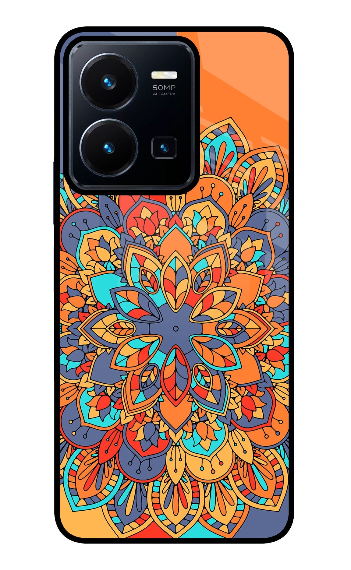 Color Mandala Vivo Y35 Glass Case