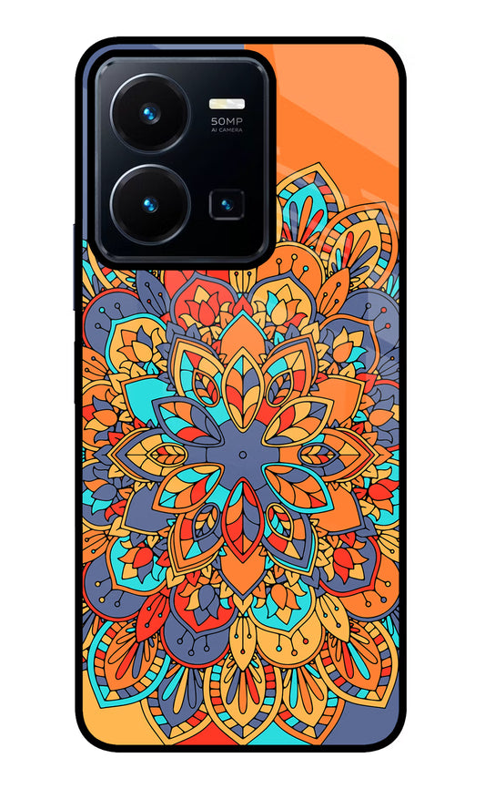 Color Mandala Vivo Y35 Glass Case