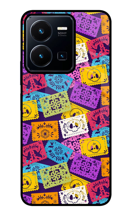 Mexican Pattern Vivo Y35 Glass Case