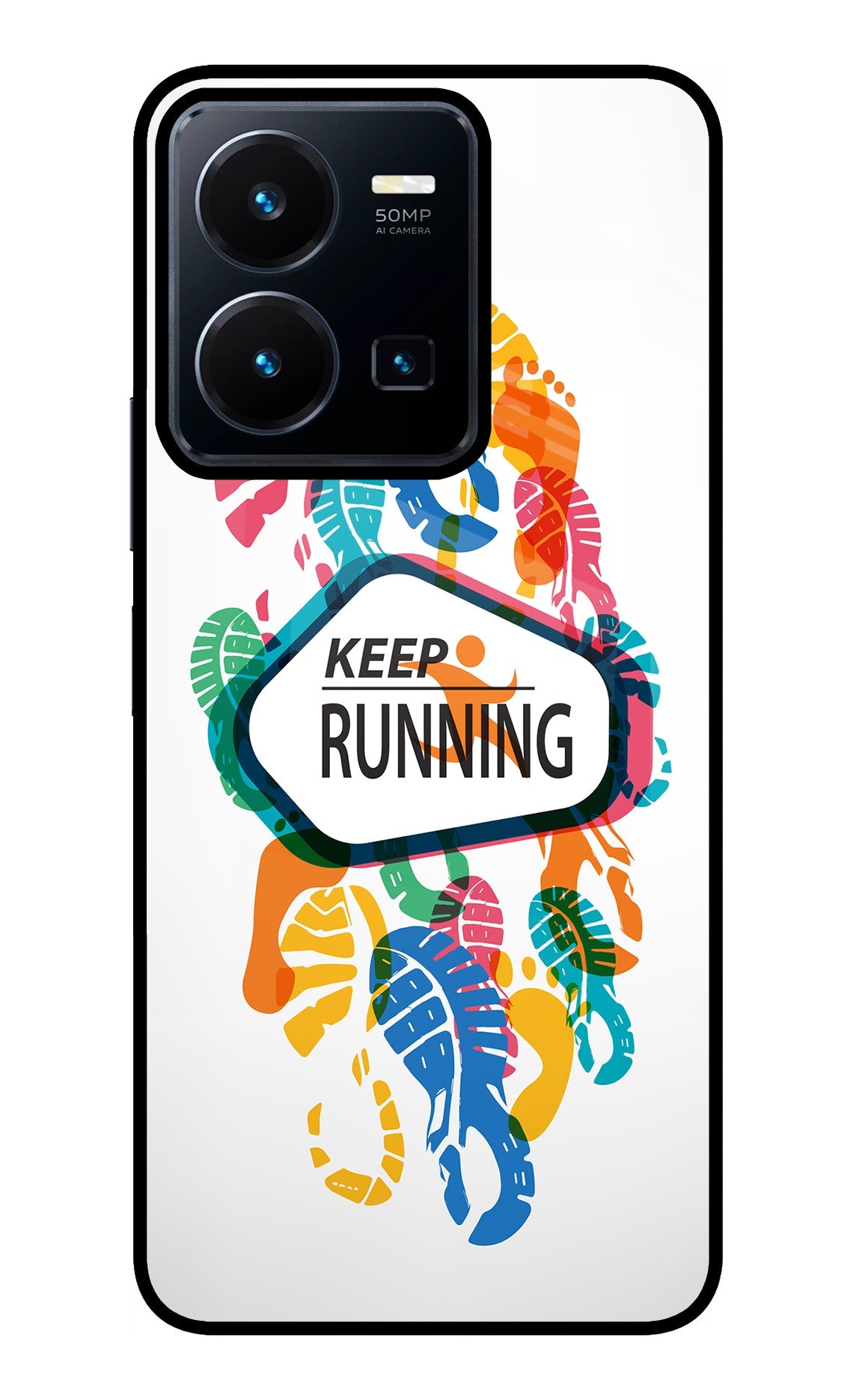 Keep Running Vivo Y35 Glass Case