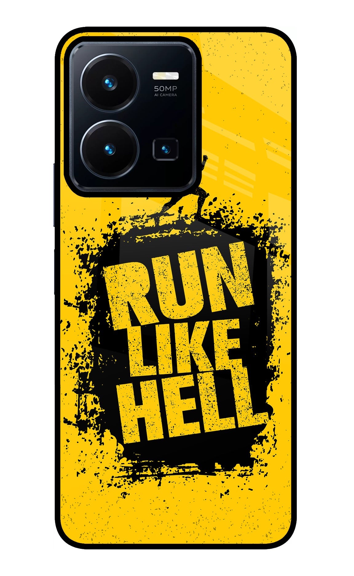 Run Like Hell Vivo Y35 Glass Case