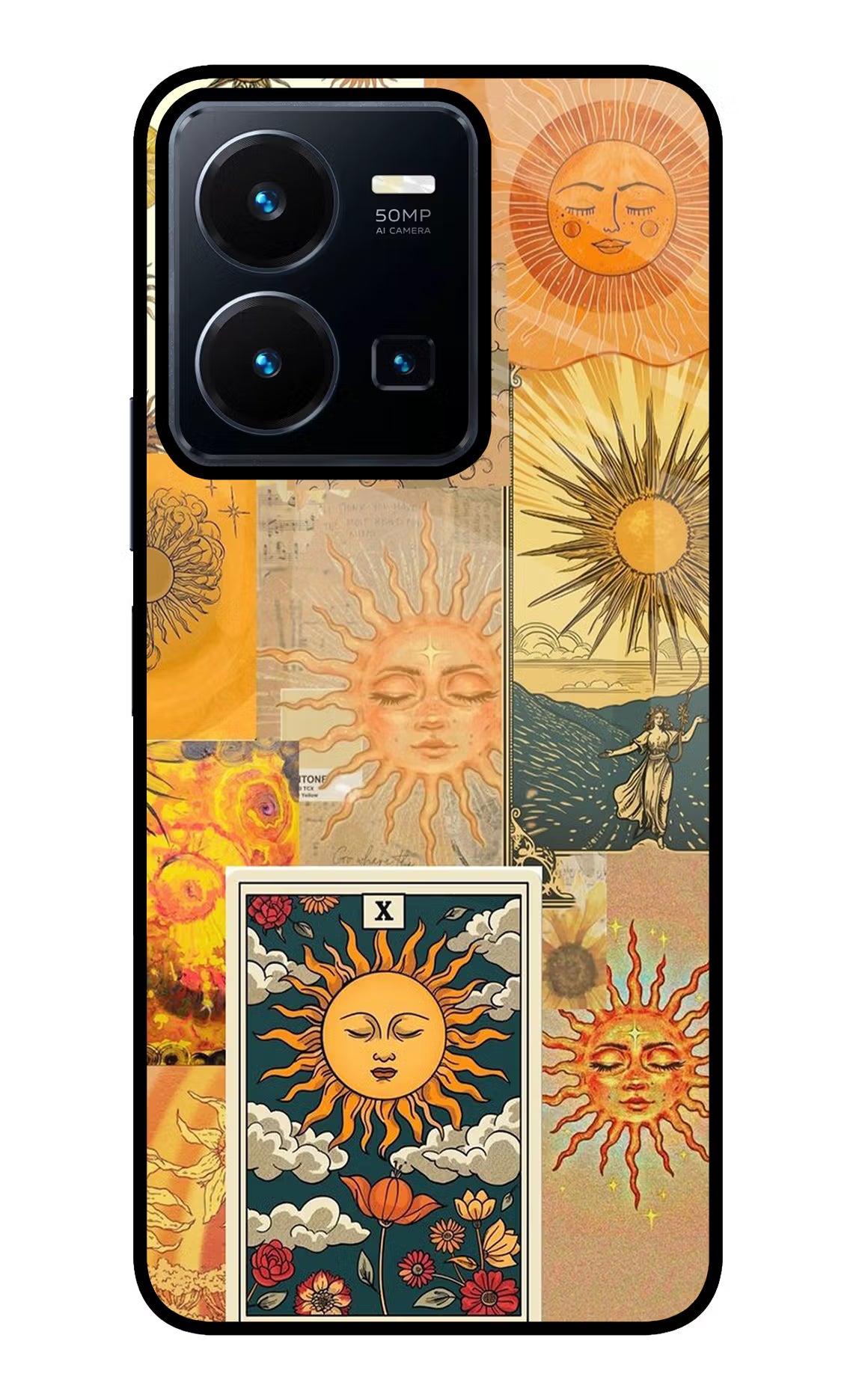 Sun Vivo Y35 Glass Case Back Cover by Casekaro
