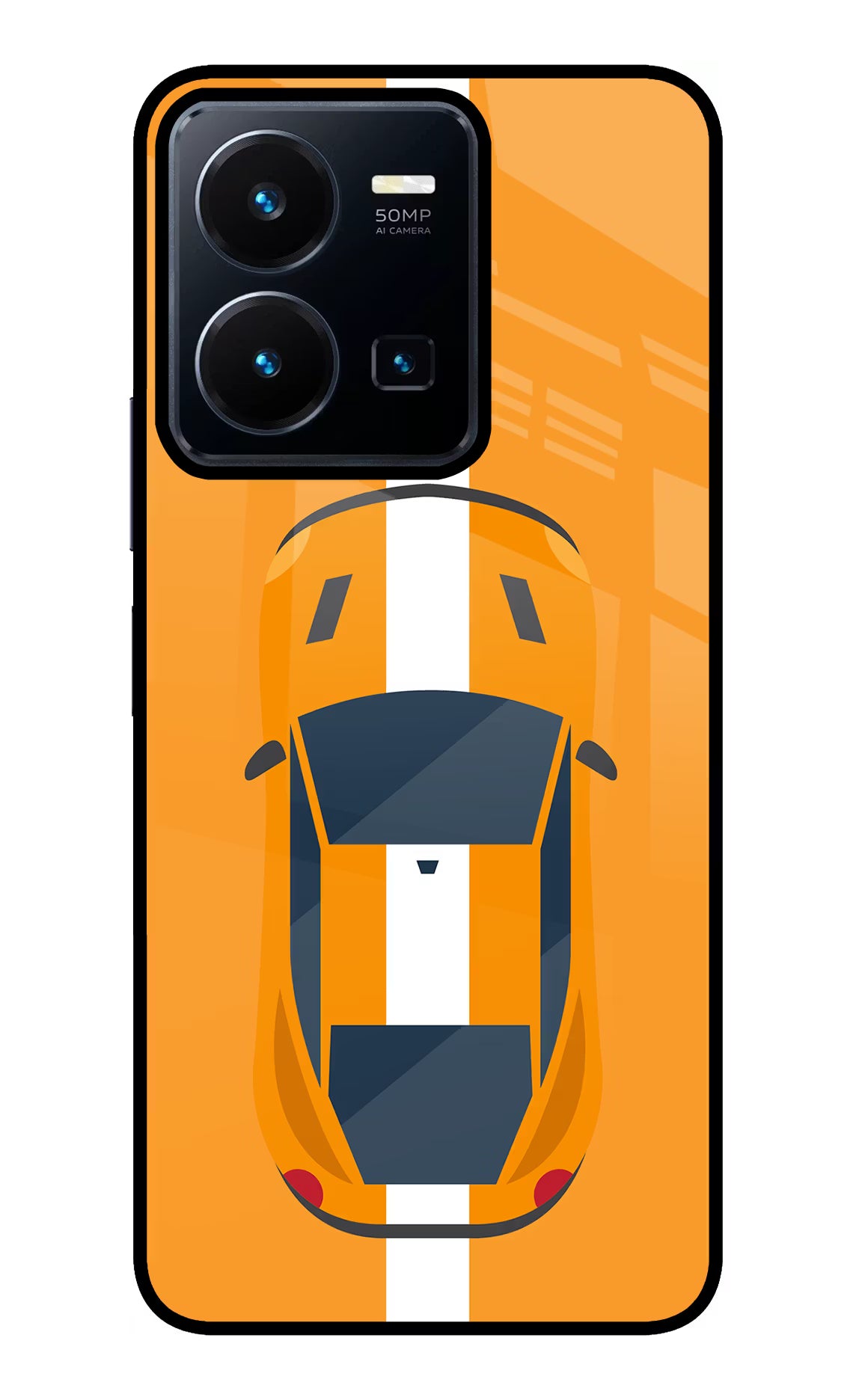 Highway Pursuit Vivo Y35 Glass Case Back Cover by Casekaro
