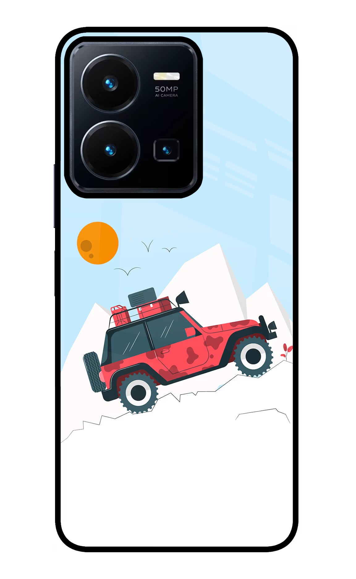 Mountain Trail Beast Vivo Y35 Glass Case Back Cover by Casekaro