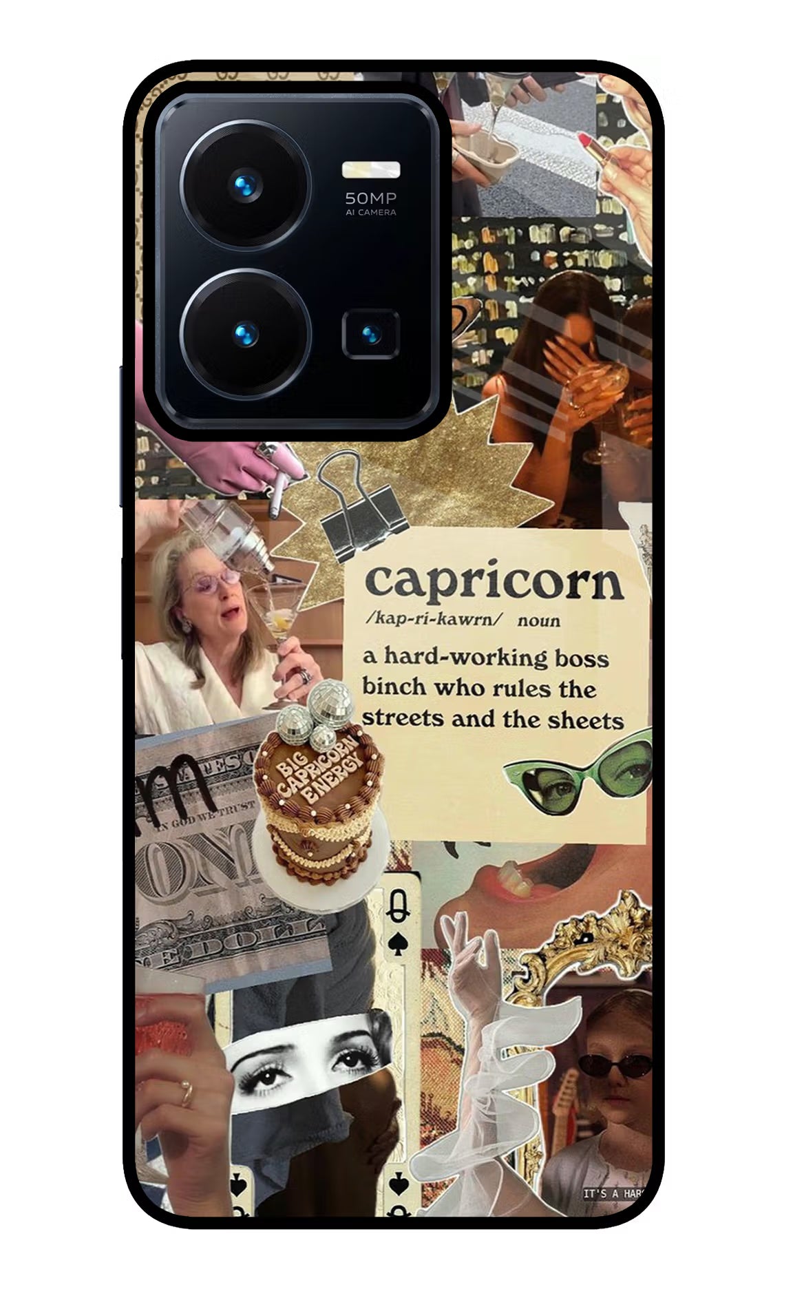 Capricorn Zodiac Vivo Y35 Glass Case