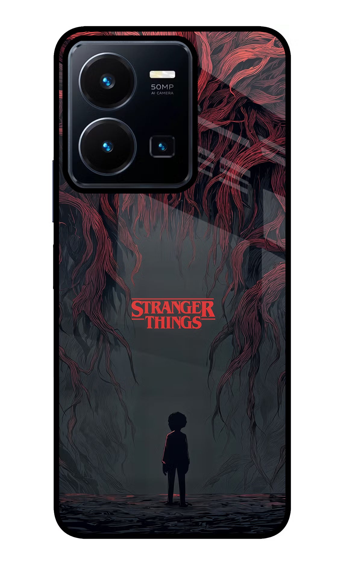 Ordinary Things Dark Side Vivo Y35 Glass Case Back Cover by Casekaro