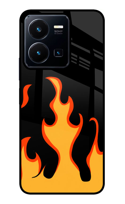 Fired Up – Black Vivo Y35 Glass Case