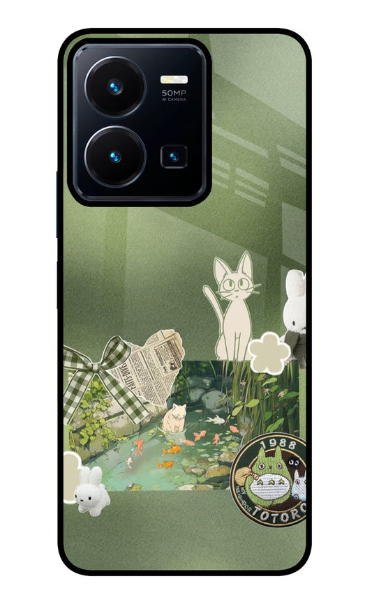 Aesthetic anime Vivo Y35 Glass Case