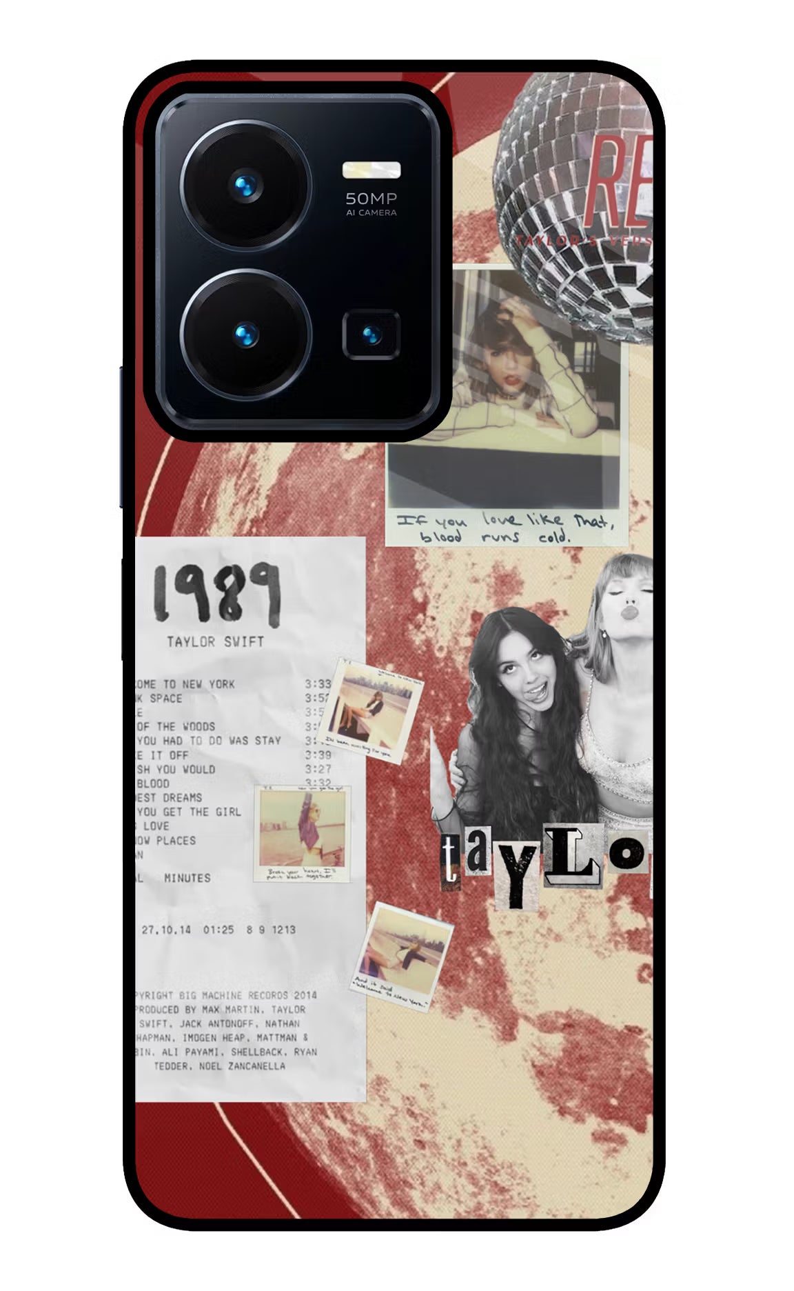 Taylor Swift Vivo Y35 Glass Case