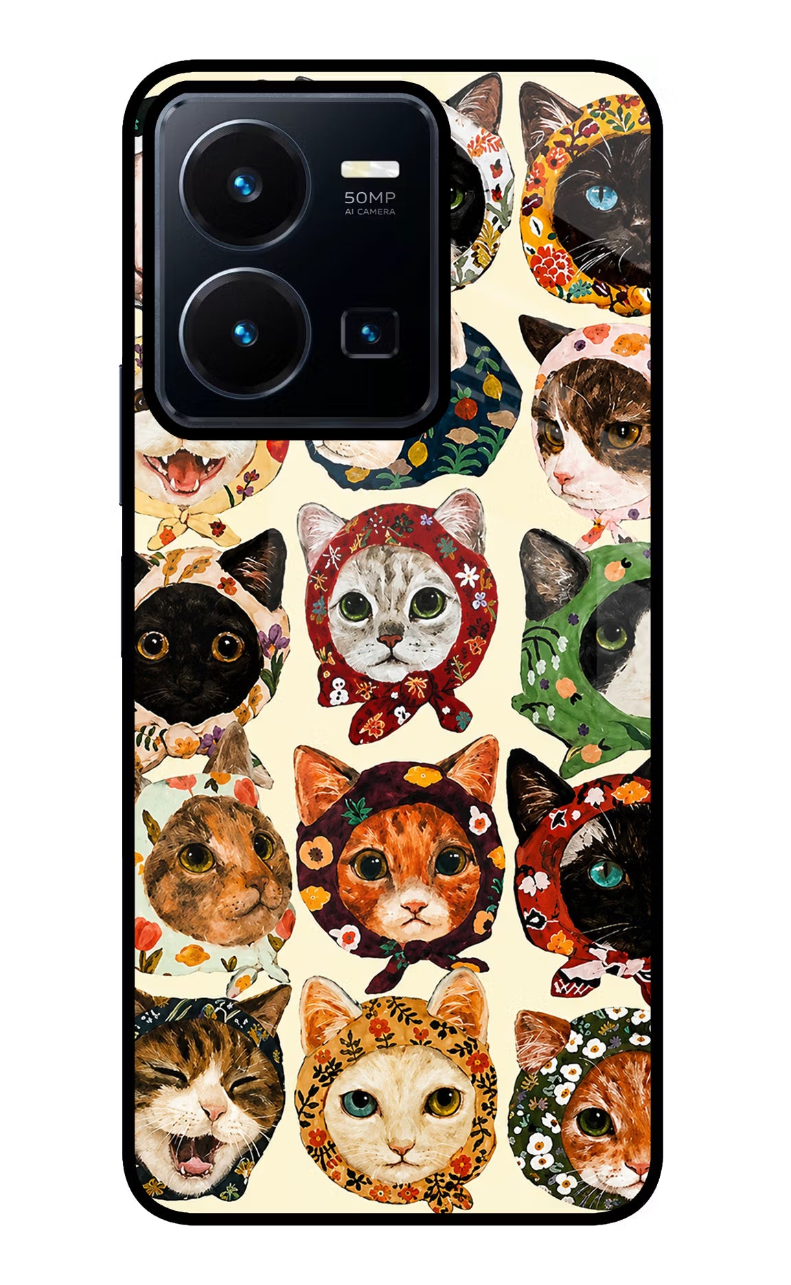 Cool Cat Vivo Y35 Glass Case