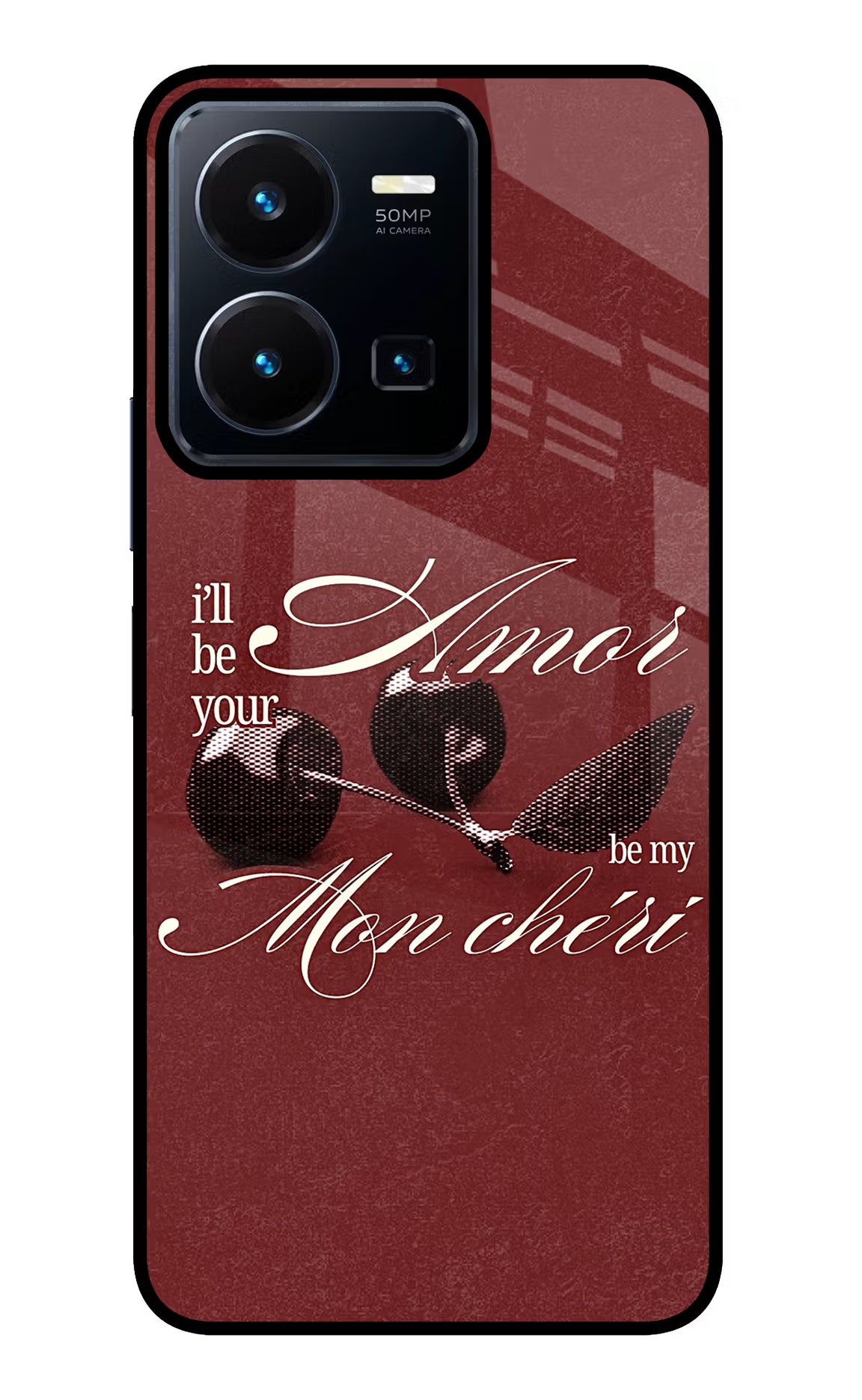 Velvet Cherry Vivo Y35 Glass Case