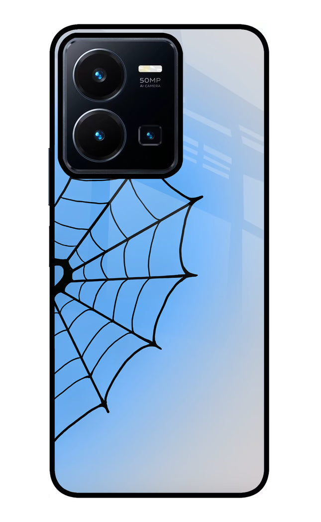 Blue Web Vivo Y35 Glass Case