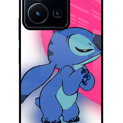 Stitch Hug Vivo Y35 Glass Case