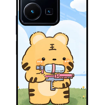Tiger Treat Vivo Y35 Glass Case