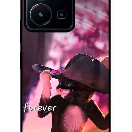 Forever Cat Vivo Y35 Glass Case