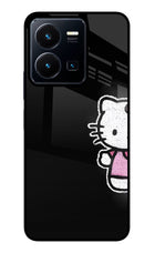 Kitty Charm Vivo Y35 Glass Case