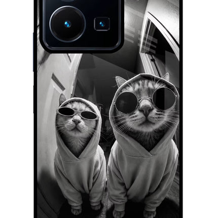 Hood Cats Vivo Y35 Glass Case