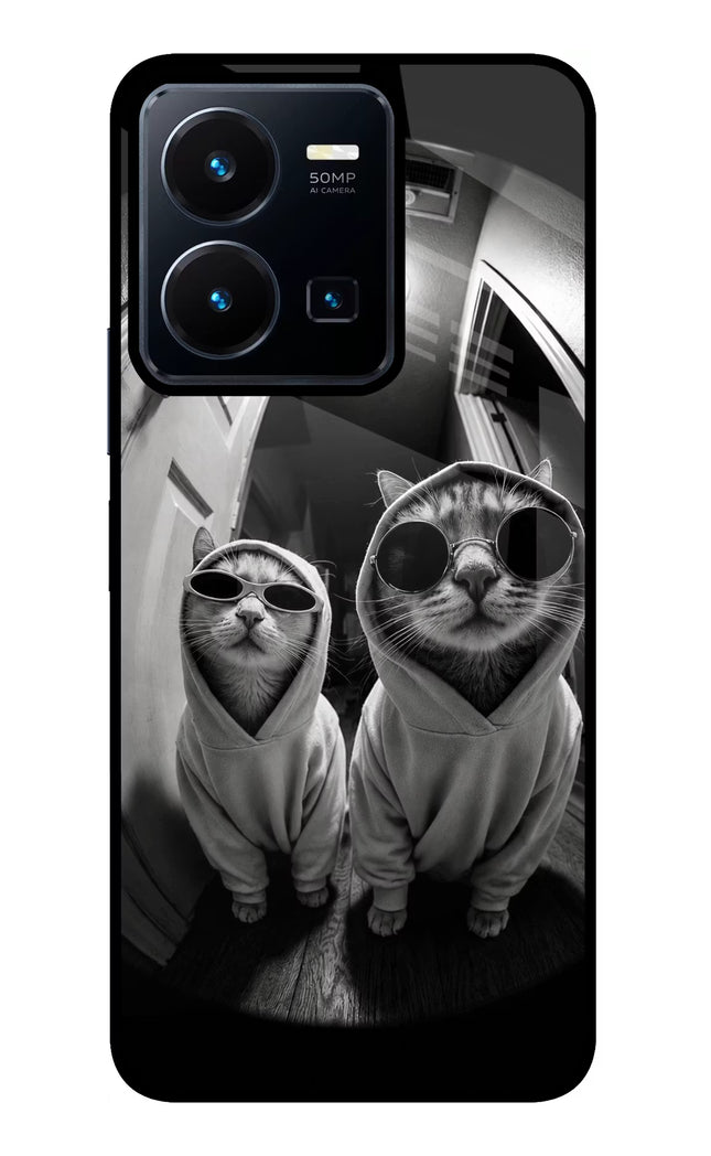 Hood Cats Vivo Y35 Glass Case