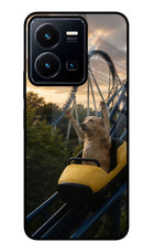 Rollercoaster Dog Vivo Y35 Glass Case