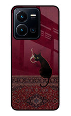 Midnight Cat Vivo Y35 Glass Case