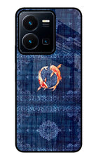 Koi Blue Vivo Y35 Glass Case