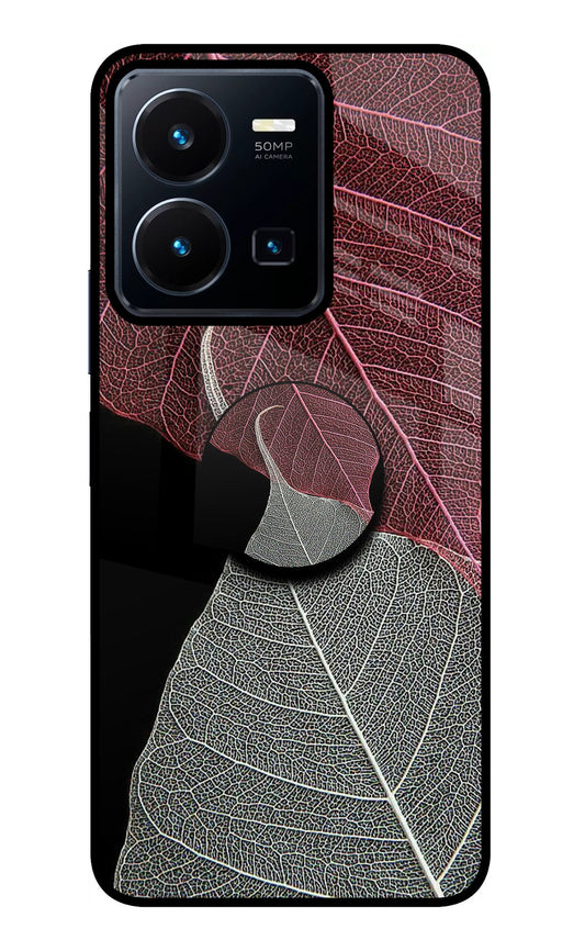 Leaf Pattern Vivo Y35 Glass Case