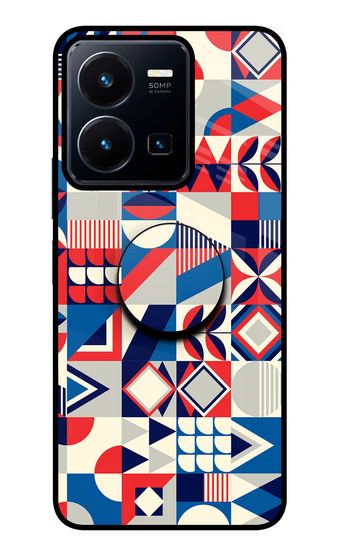 Colorful Pattern Vivo Y35 Pop Case by Casekaro