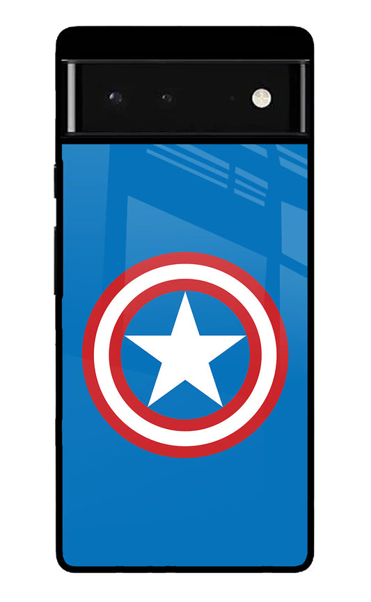 Captain America Logo Google Pixel 6 Glass Case