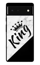 King Google Pixel 6 Glass Case Back Cover by Casekaro