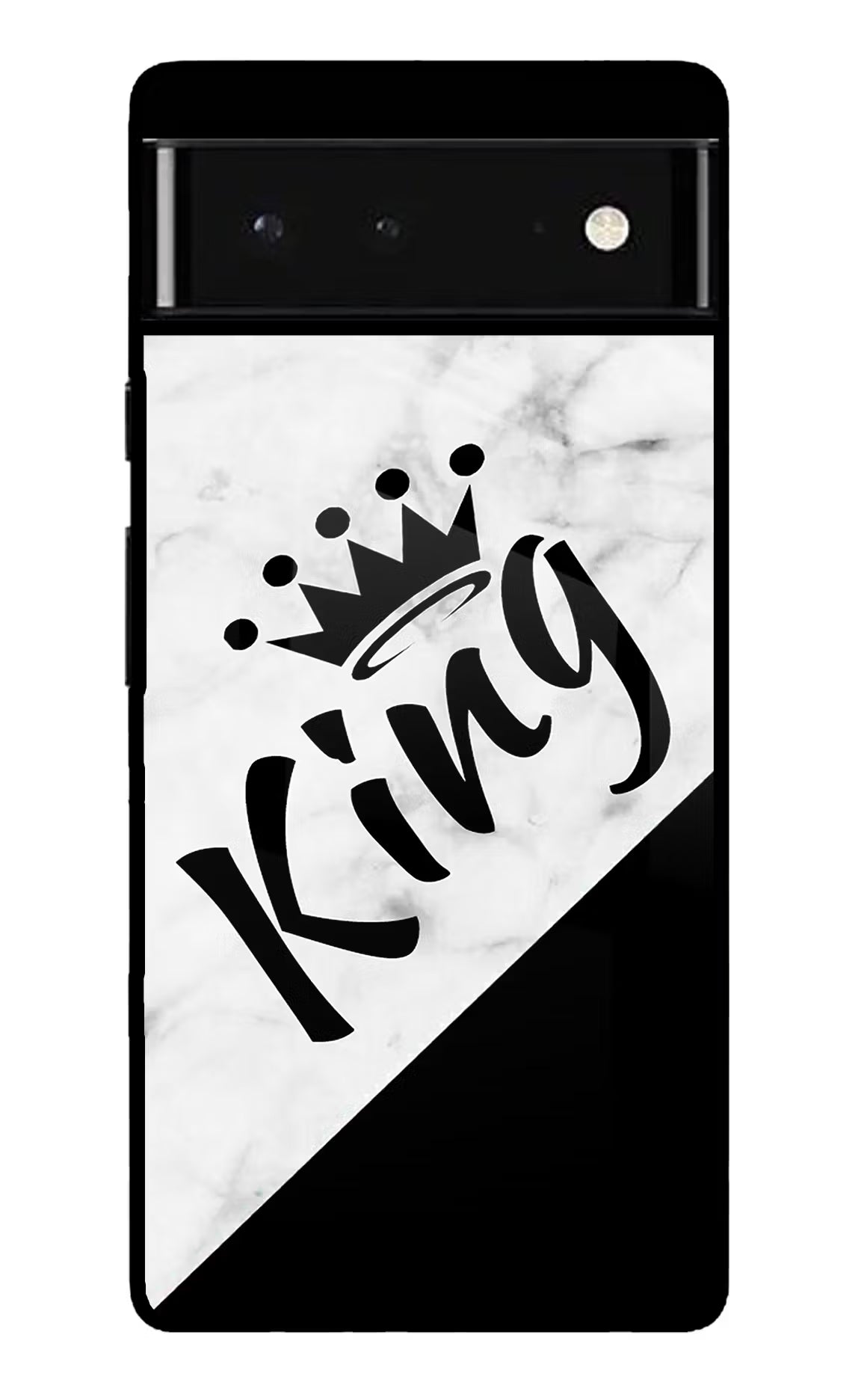King Google Pixel 6 Glass Case Back Cover by Casekaro
