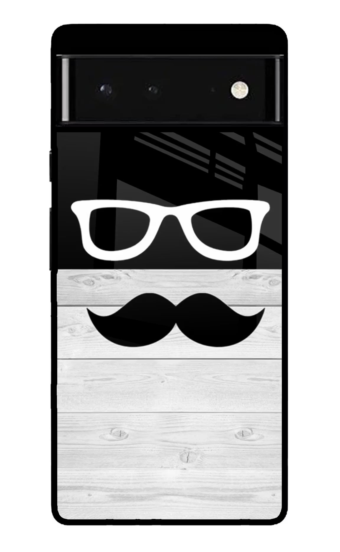 Mustache Google Pixel 6 Glass Case Back Cover by Casekaro