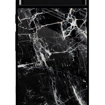 Black Marble Texture Google Pixel 6 Glass Case