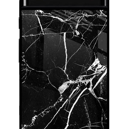 Black Marble Pattern Google Pixel 6 Glass Case