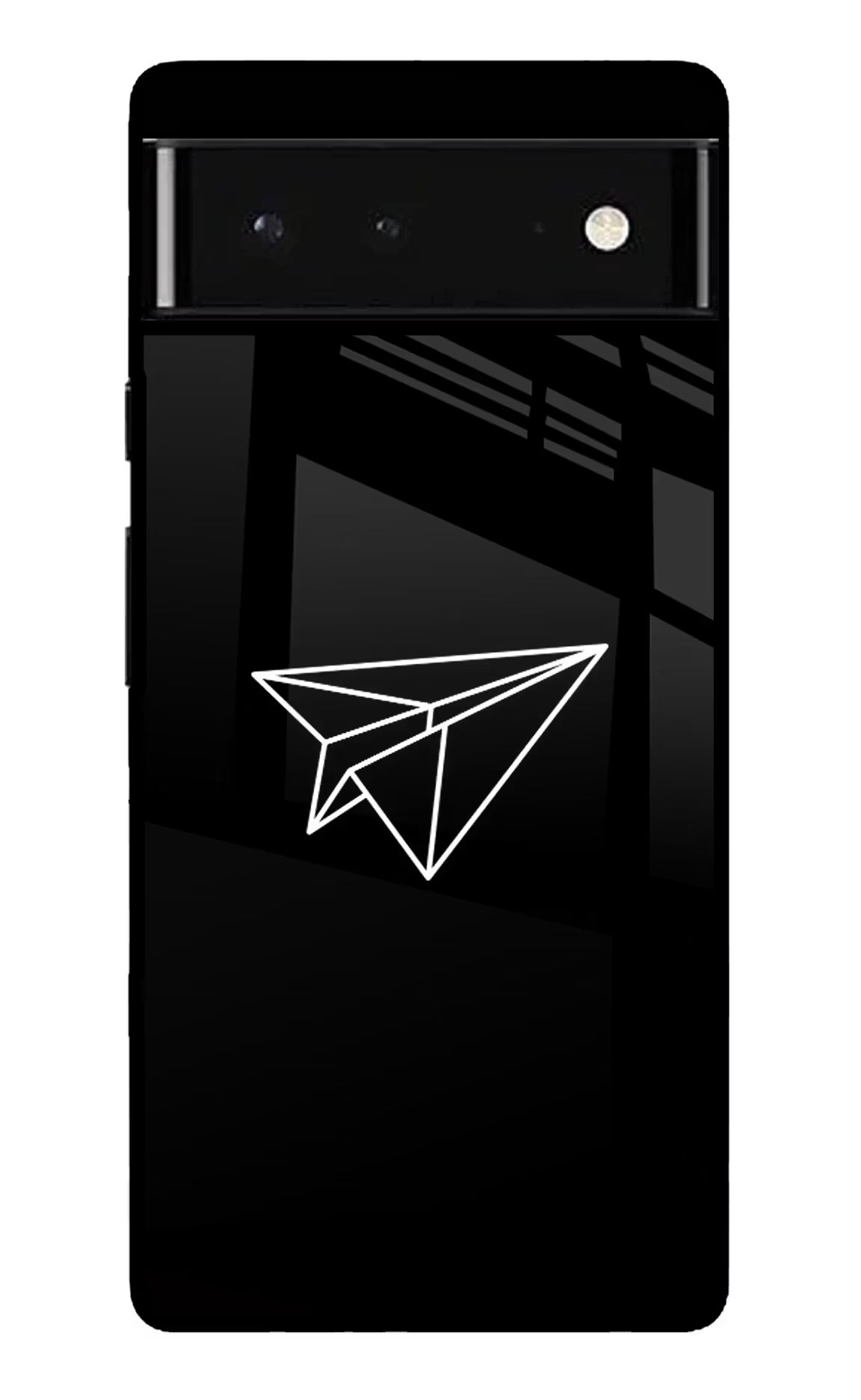 Paper Plane White Google Pixel 6 Glass Case Back Cover by Casekaro