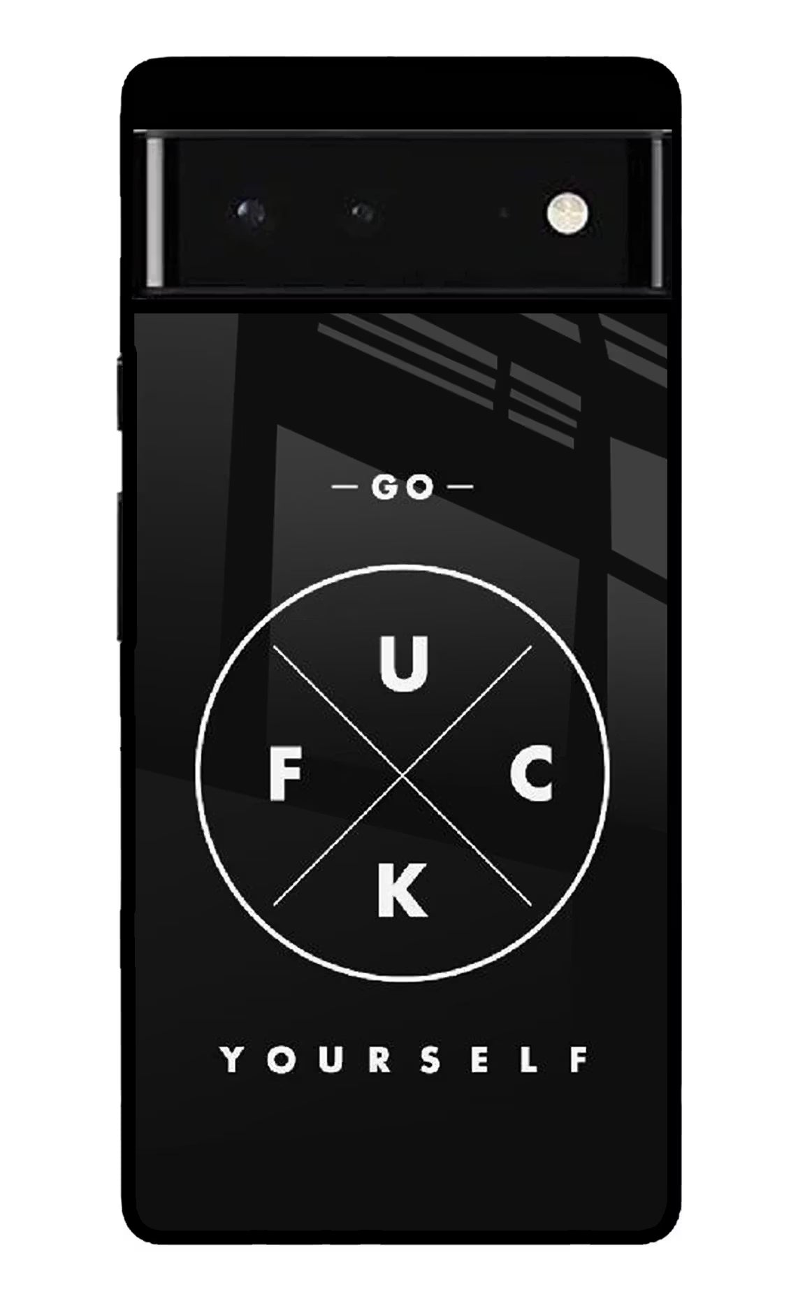 Go Fuck Yourself Google Pixel 6 Glass Case Back Cover by Casekaro