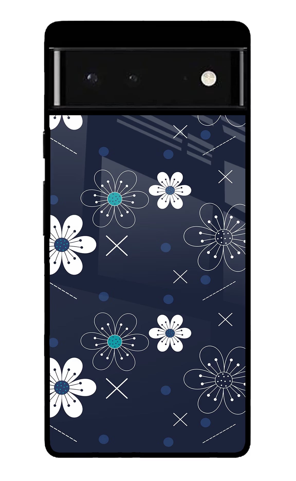 Flowers Google Pixel 6 Glass Case Back Cover by Casekaro