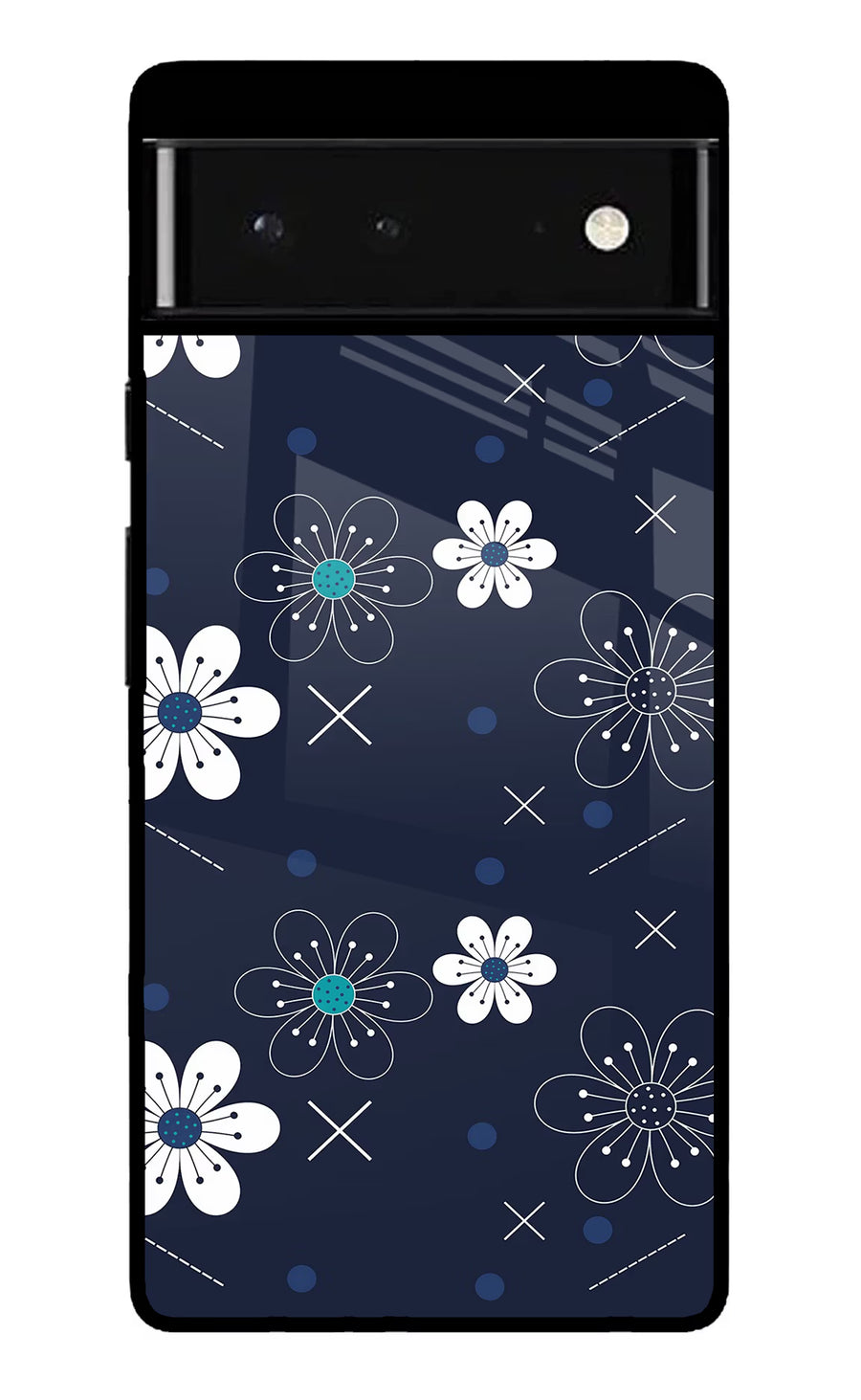 Flowers Google Pixel 6 Back Cover, Glass case