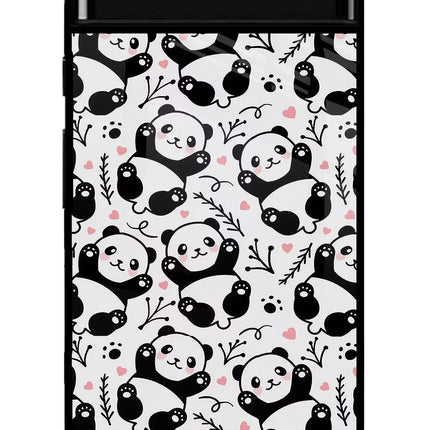 Cute Panda Google Pixel 6 Glass Case Back Cover by Casekaro