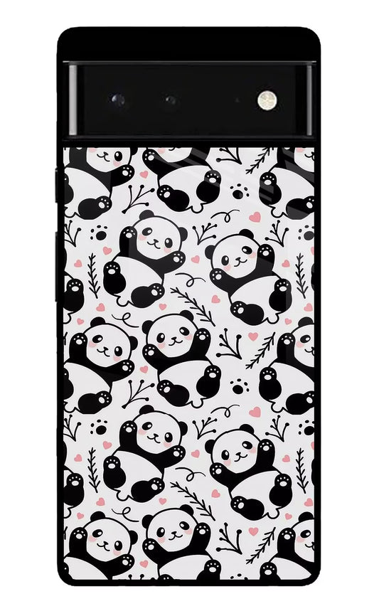 Cute Panda Google Pixel 6 Glass Case