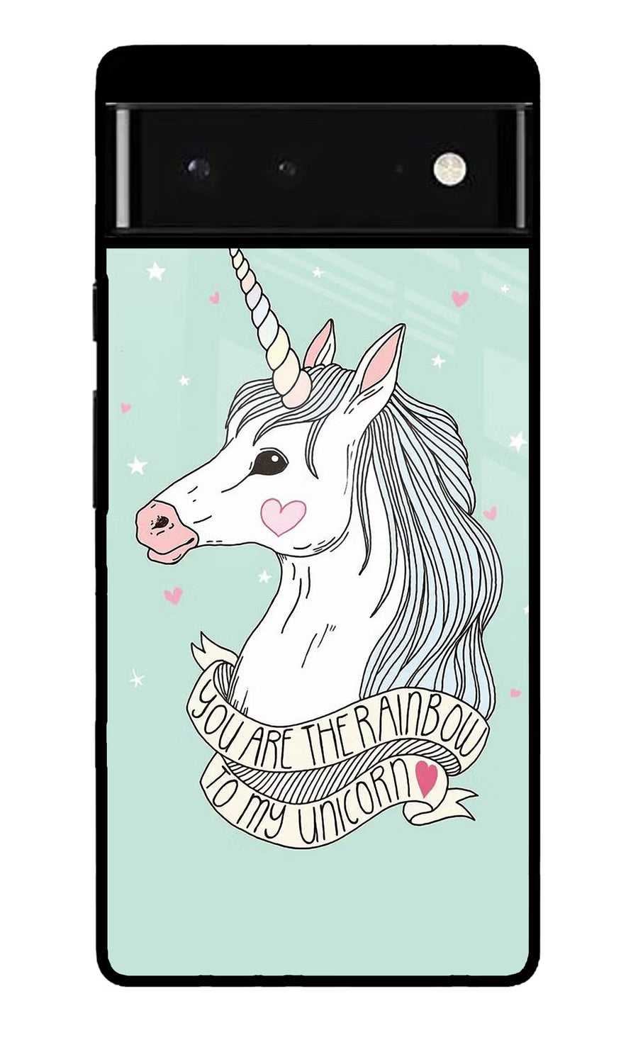 Unicorn Wallpaper Google Pixel 6 Back Cover, Glass case