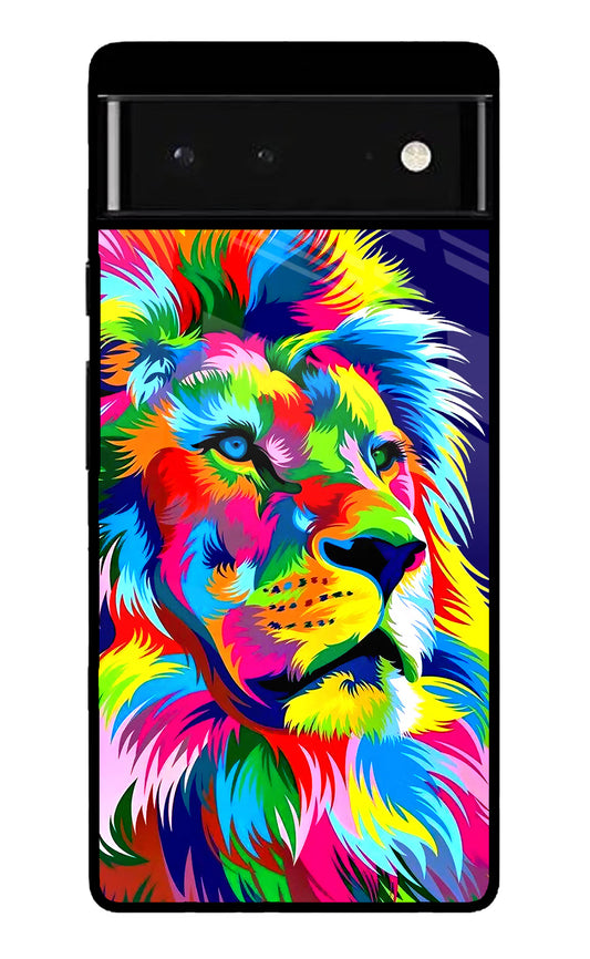 Vector Art Lion Google Pixel 6 Glass Case