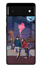 Chilling Couple Google Pixel 6 Glass Case