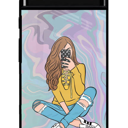 Selfie Girl Google Pixel 6 Glass Case