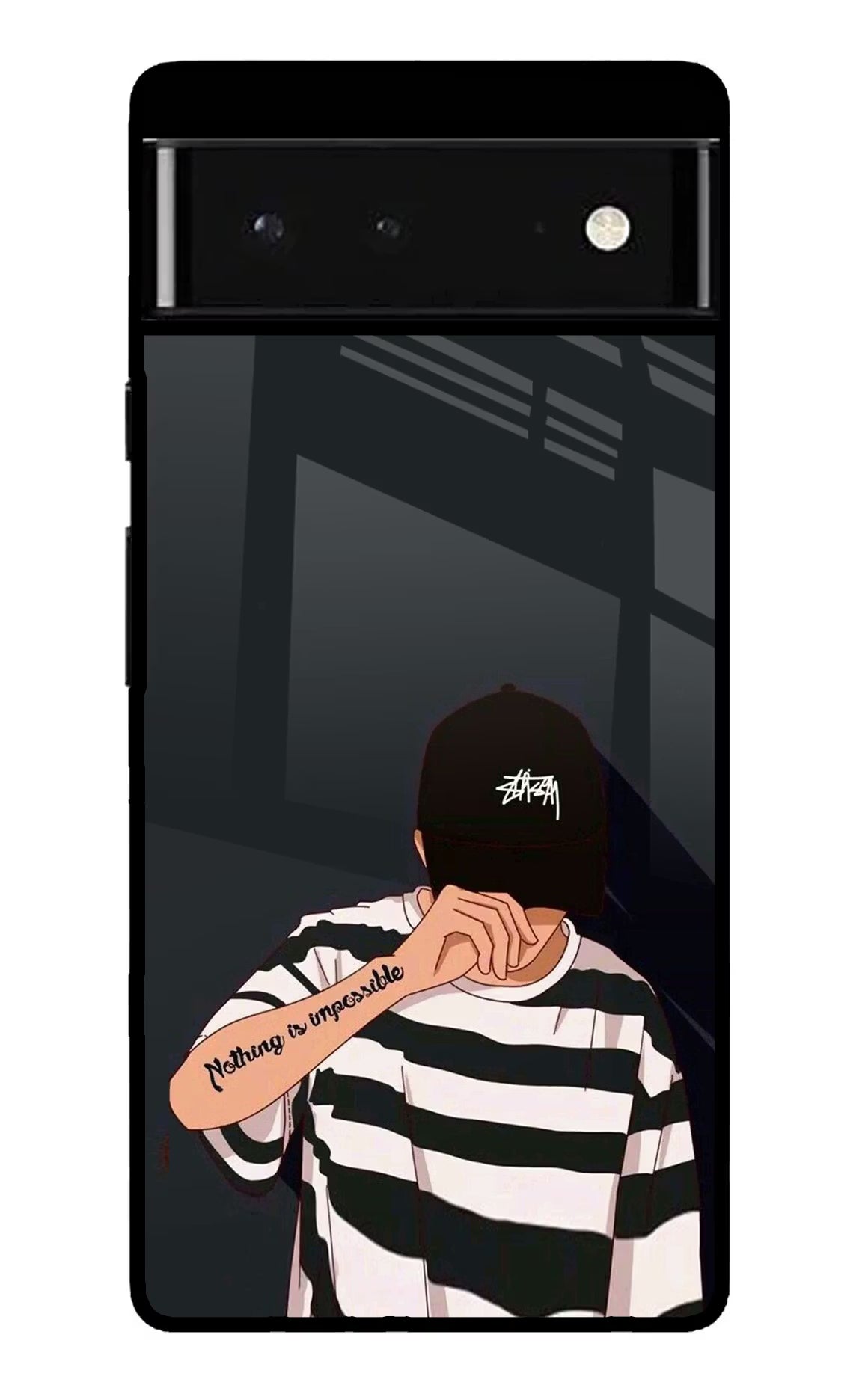 Aesthetic Boy Google Pixel 6 Glass Case Back Cover by Casekaro