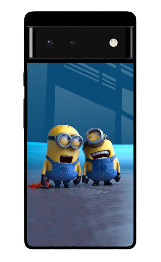 Minion Laughing Google Pixel 6 Glass Case